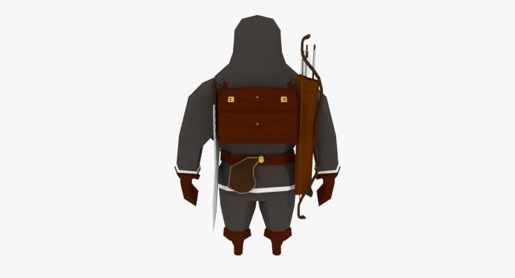 LowPoly Man Character Low-poly 3D model_3