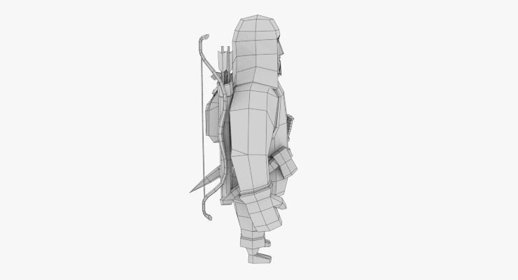 LowPoly Man Character Low-poly 3D model_8