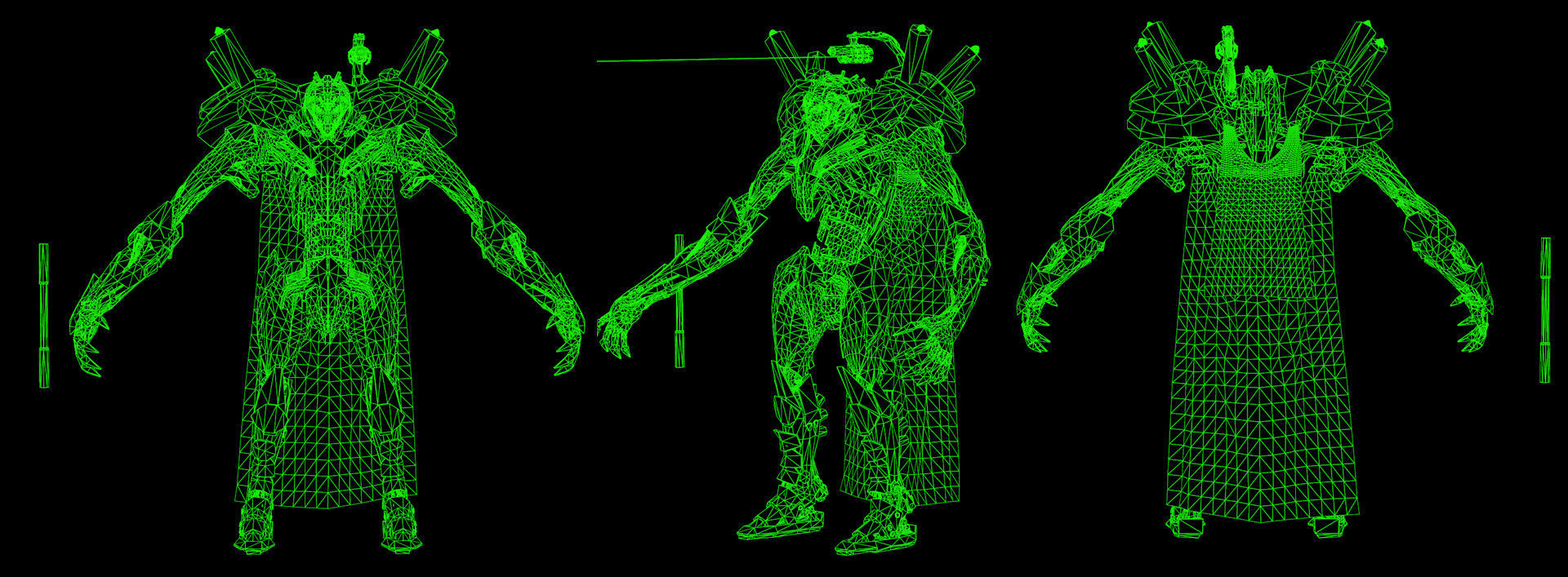 Dart Necron Low-poly 3D model_17