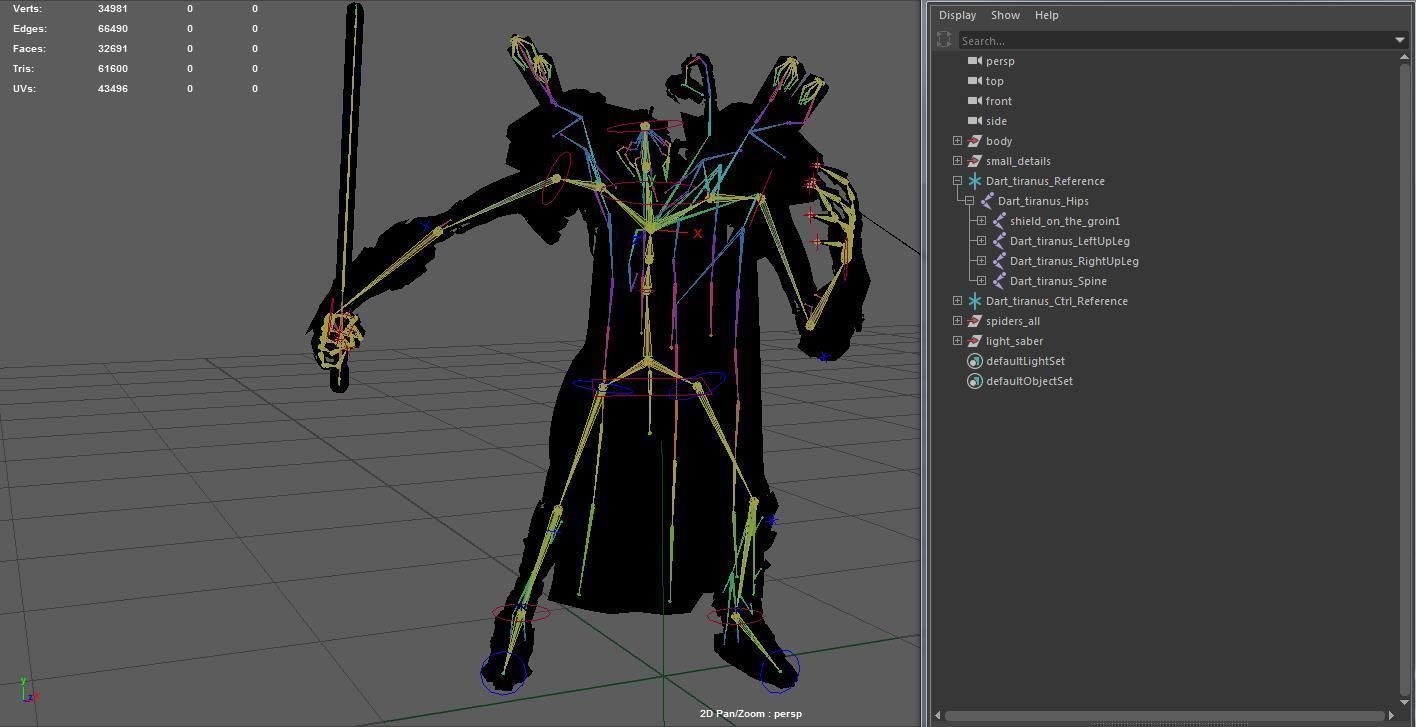 Dart Necron Low-poly 3D model_5