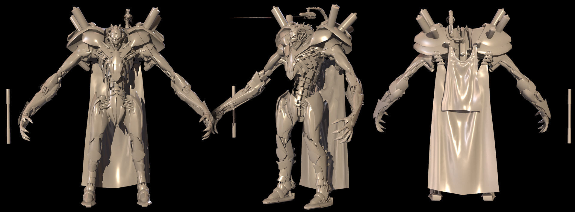 Dart Necron Low-poly 3D model_6