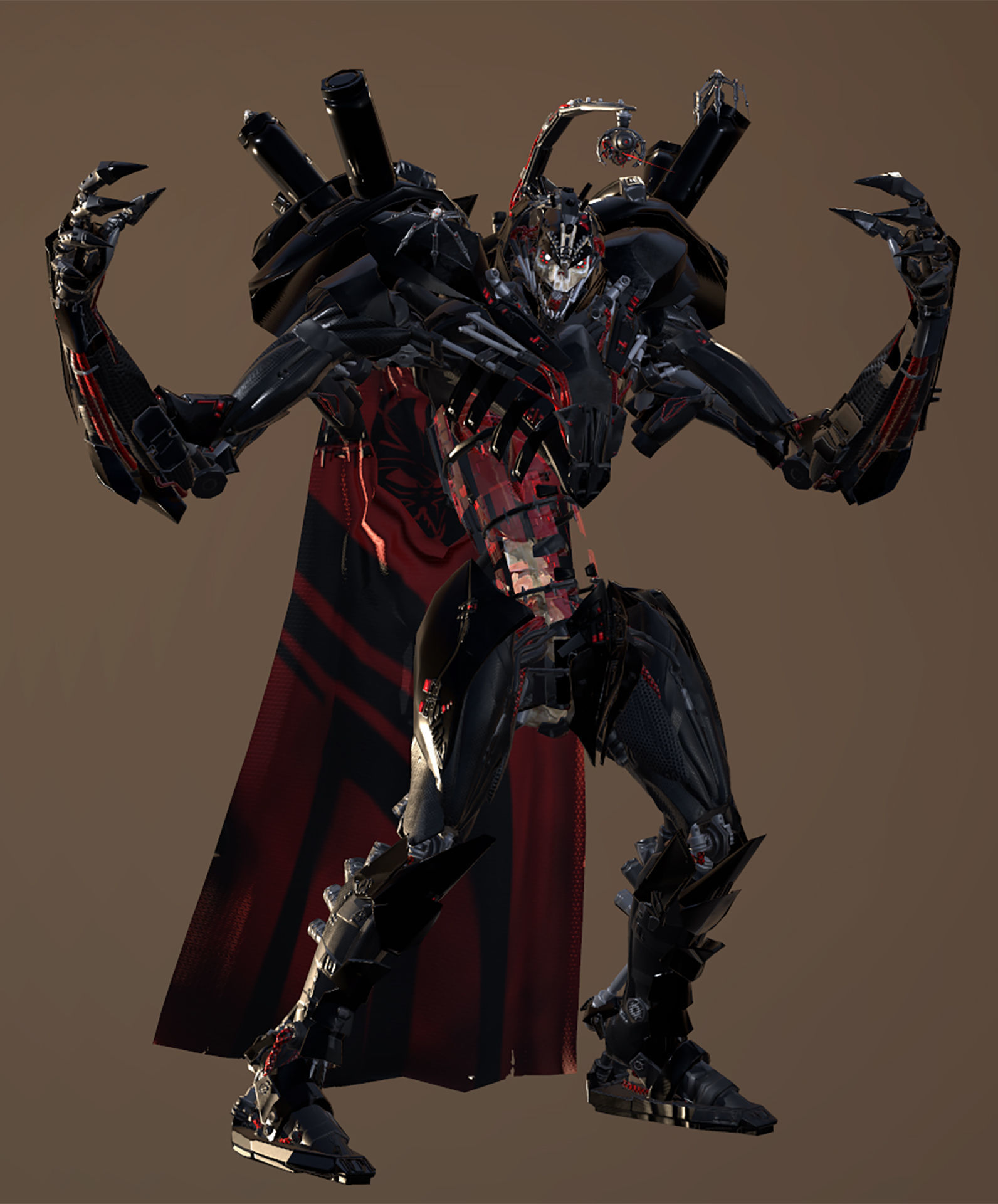 Dart Necron Low-poly 3D model_11