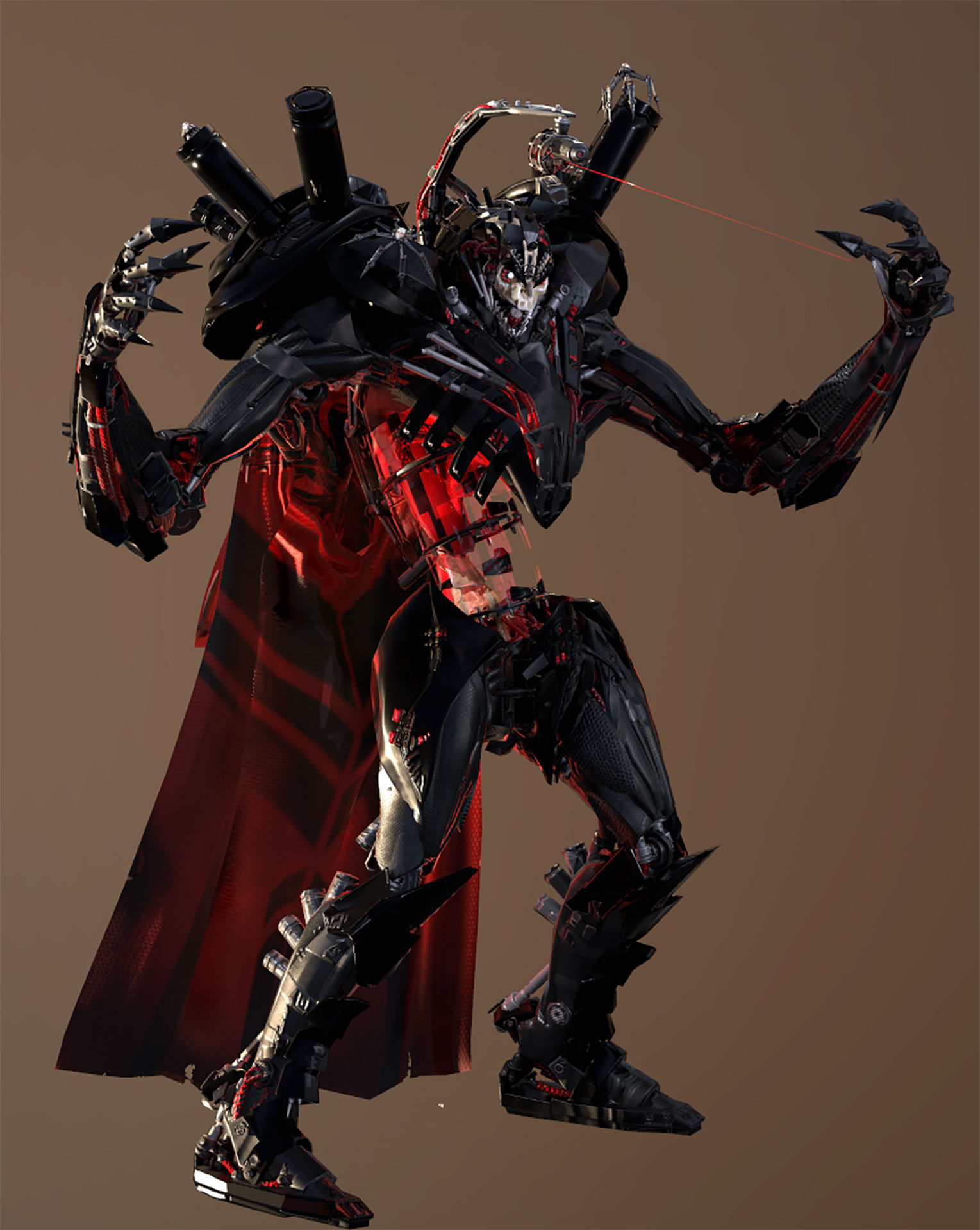 Dart Necron Low-poly 3D model_8