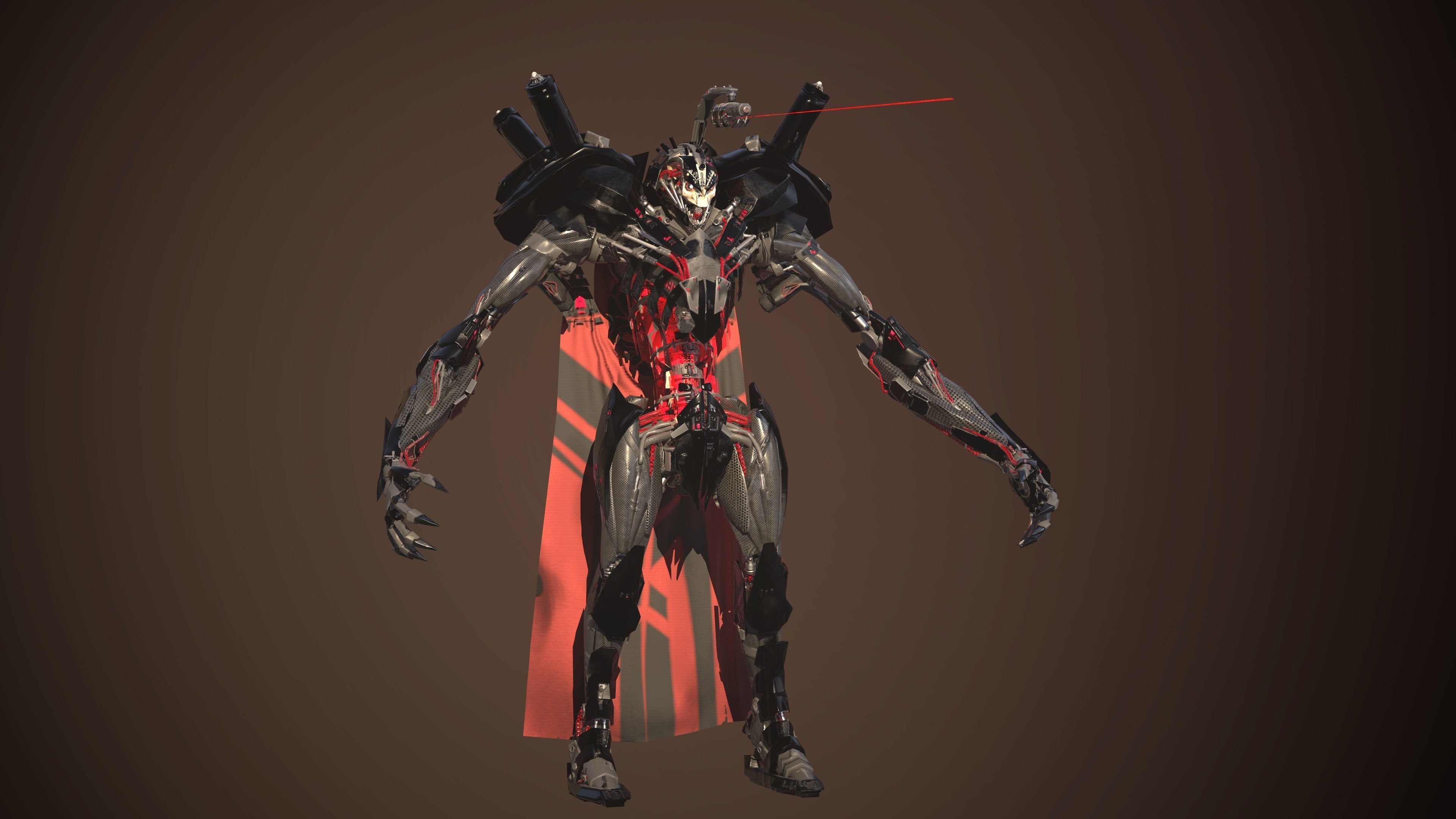 Dart Necron Low-poly 3D model_12