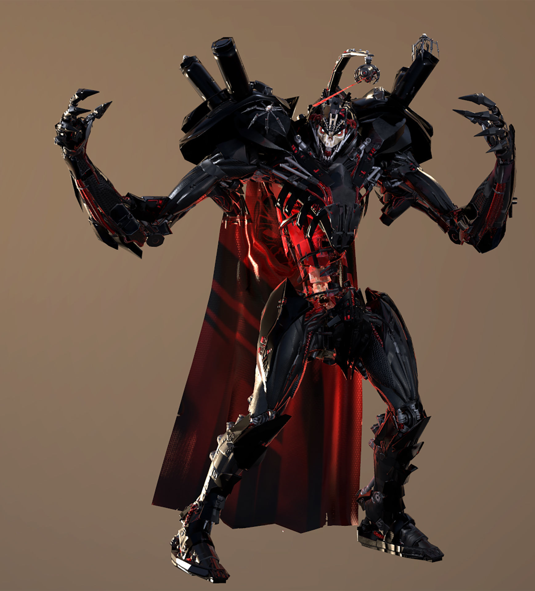 Dart Necron Low-poly 3D model_9