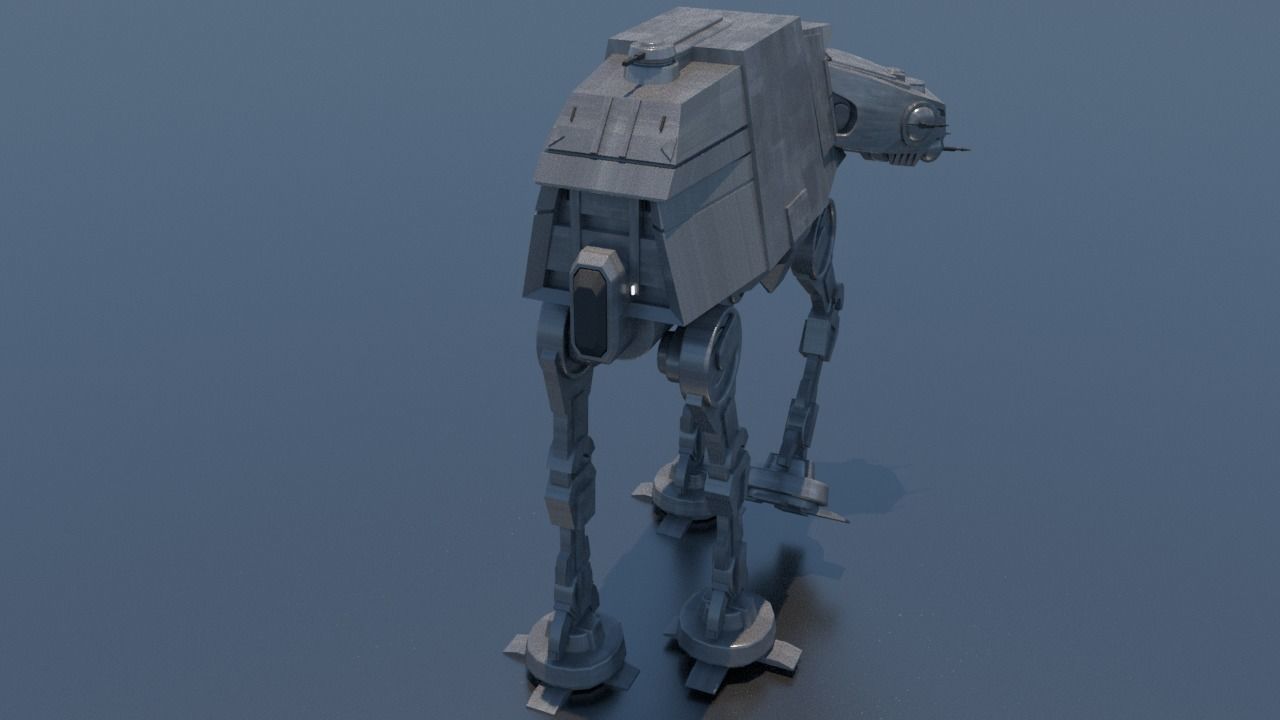AT-AT star wars walker Low-poly 3D model_5