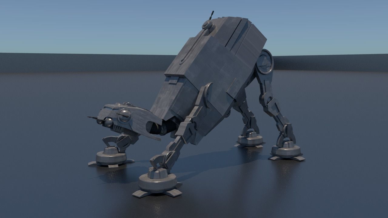 AT-AT star wars walker Low-poly 3D model_3