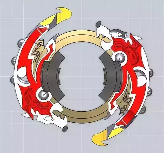 Beyblade Attack ring- Driger GT Free 3D print model