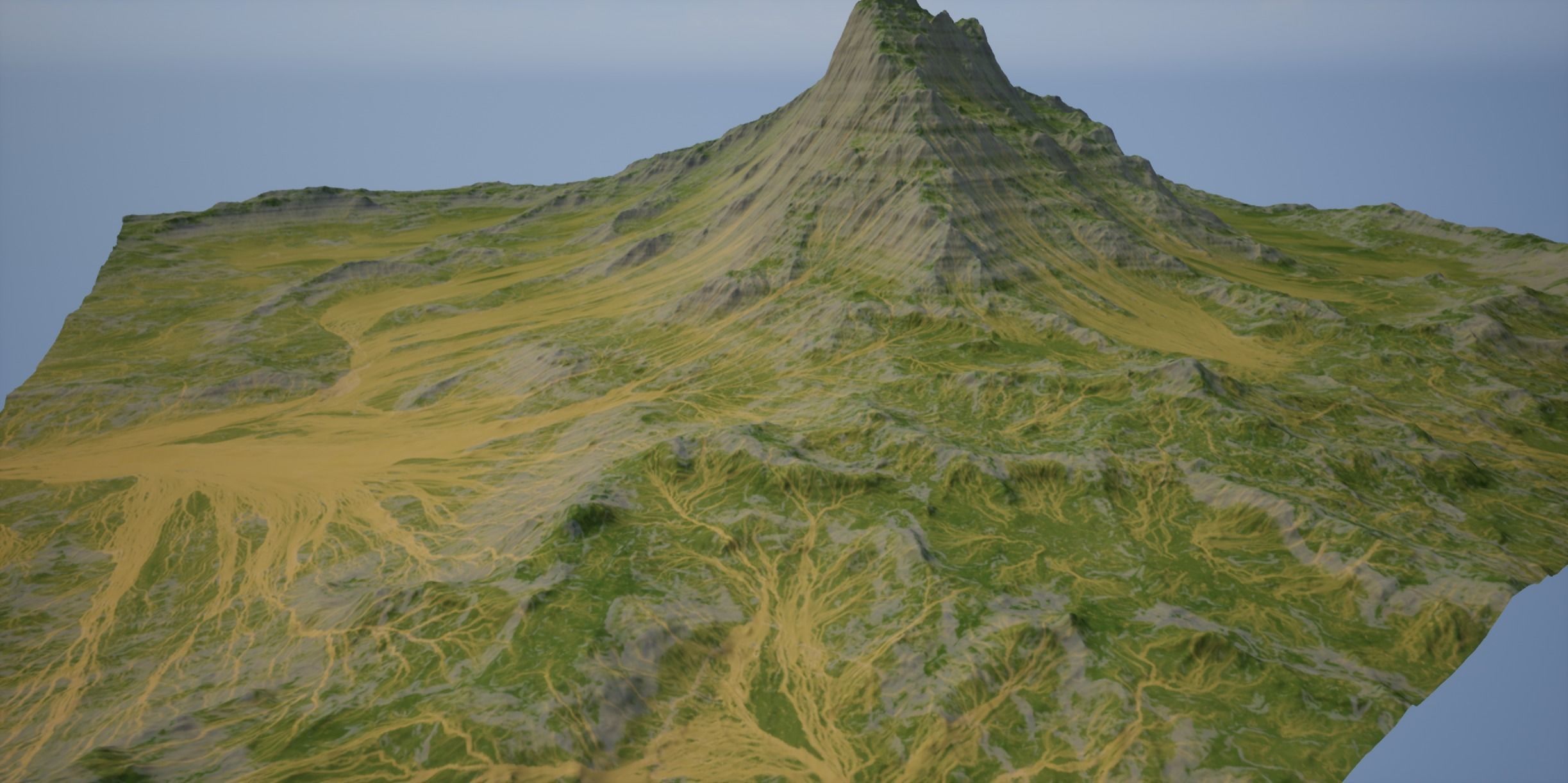 VR-AR-MR and High Quality Mountain 1 Low-poly 3D model_7