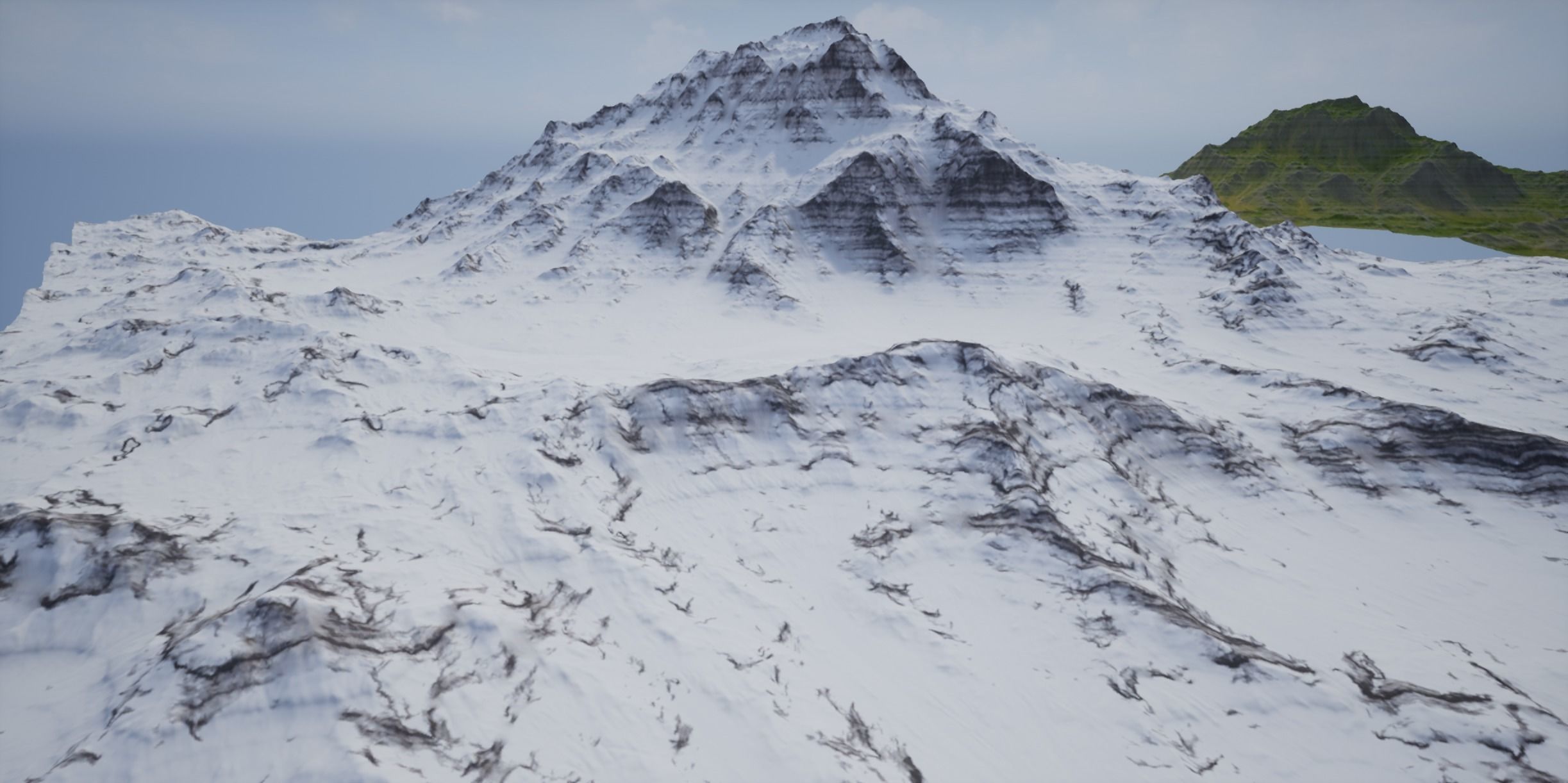 VR-AR-MR and High Quality Mountain 1 Low-poly 3D model_17