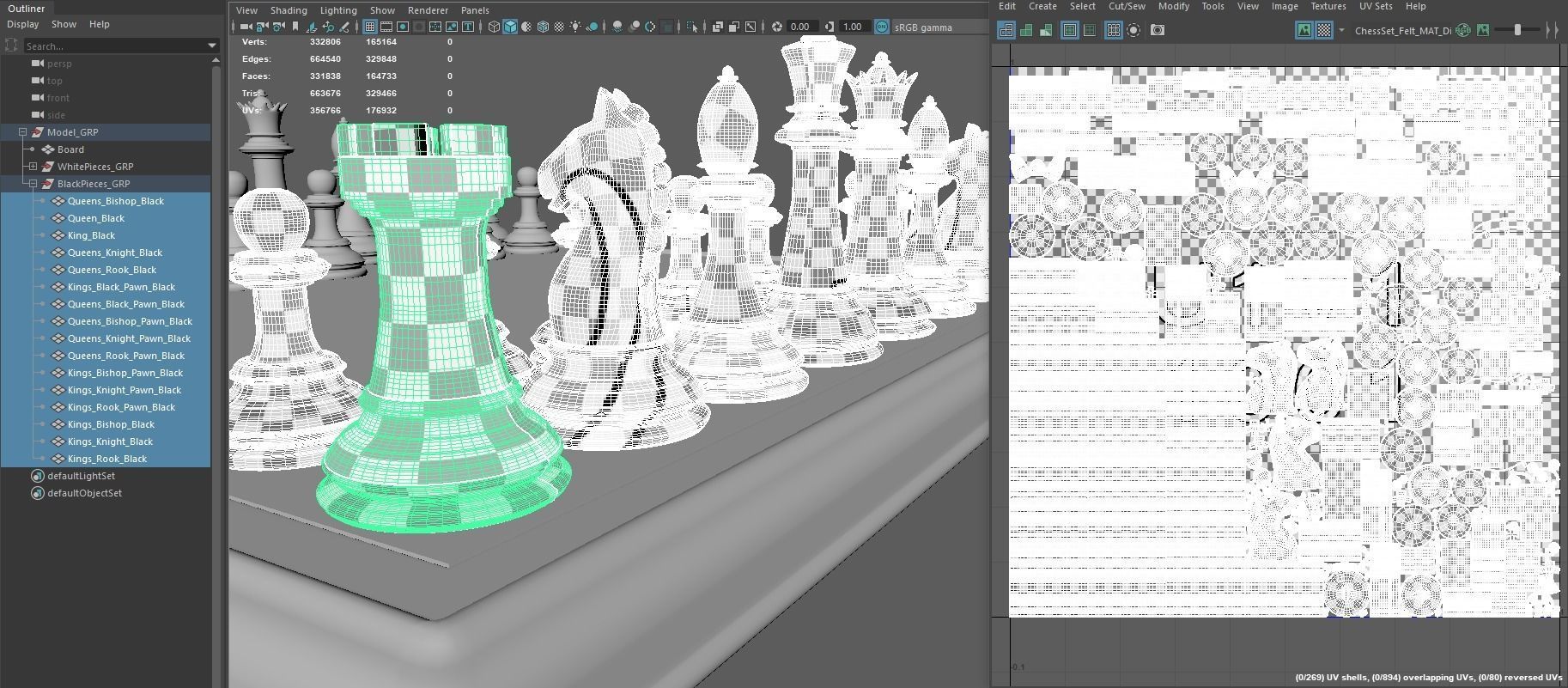 Marble Chess Set 3D model_19