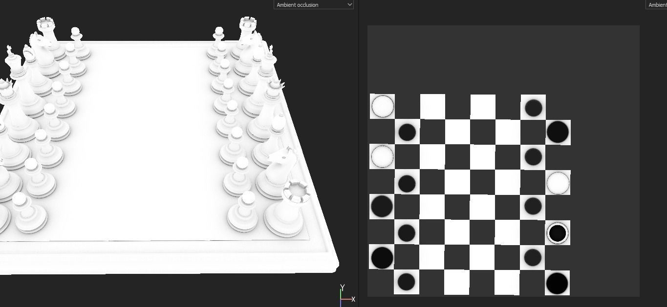 Marble Chess Set 3D model_37
