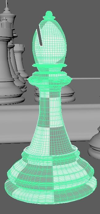 Marble Chess Set 3D model_28