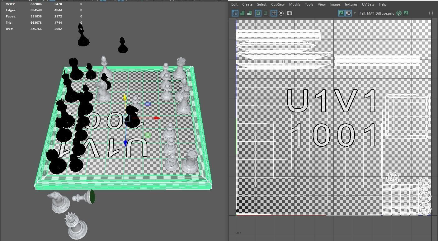Marble Chess Set 3D model_39