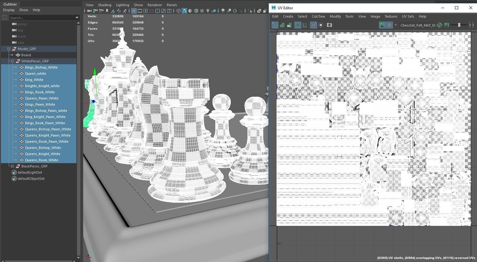 Marble Chess Set 3D model_42