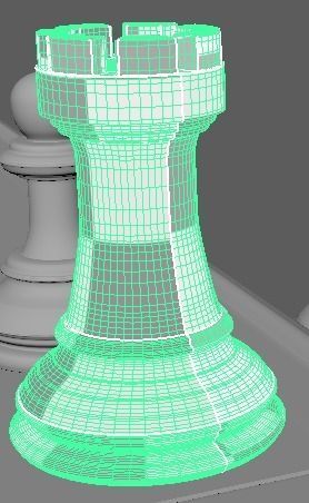 Marble Chess Set 3D model_27