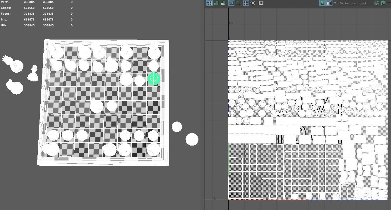 Marble Chess Set 3D model_25