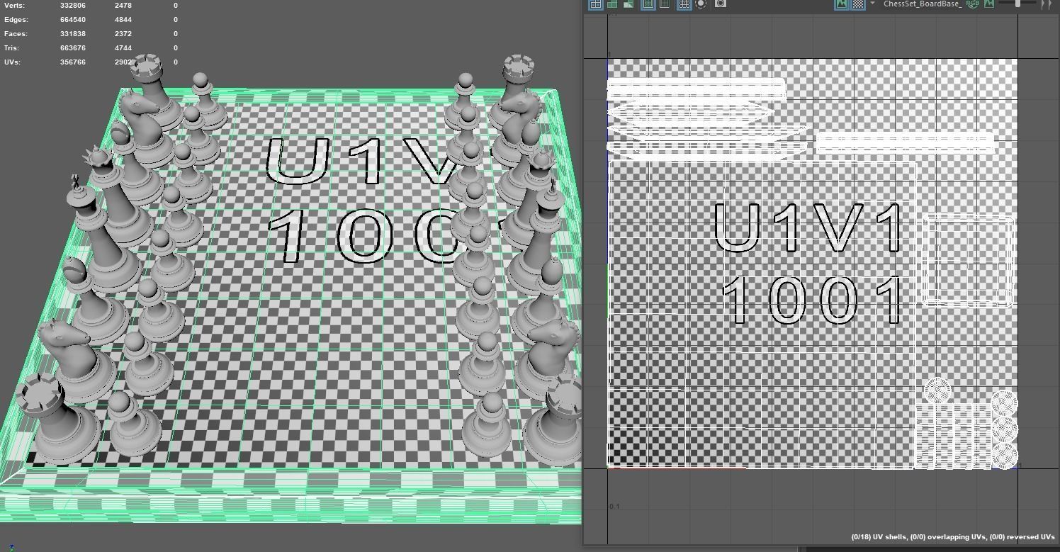 Marble Chess Set 3D model_18