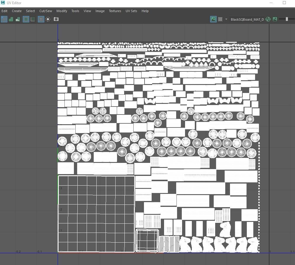 Marble Chess Set 3D model_4