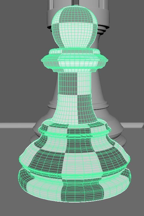 Marble Chess Set 3D model_29