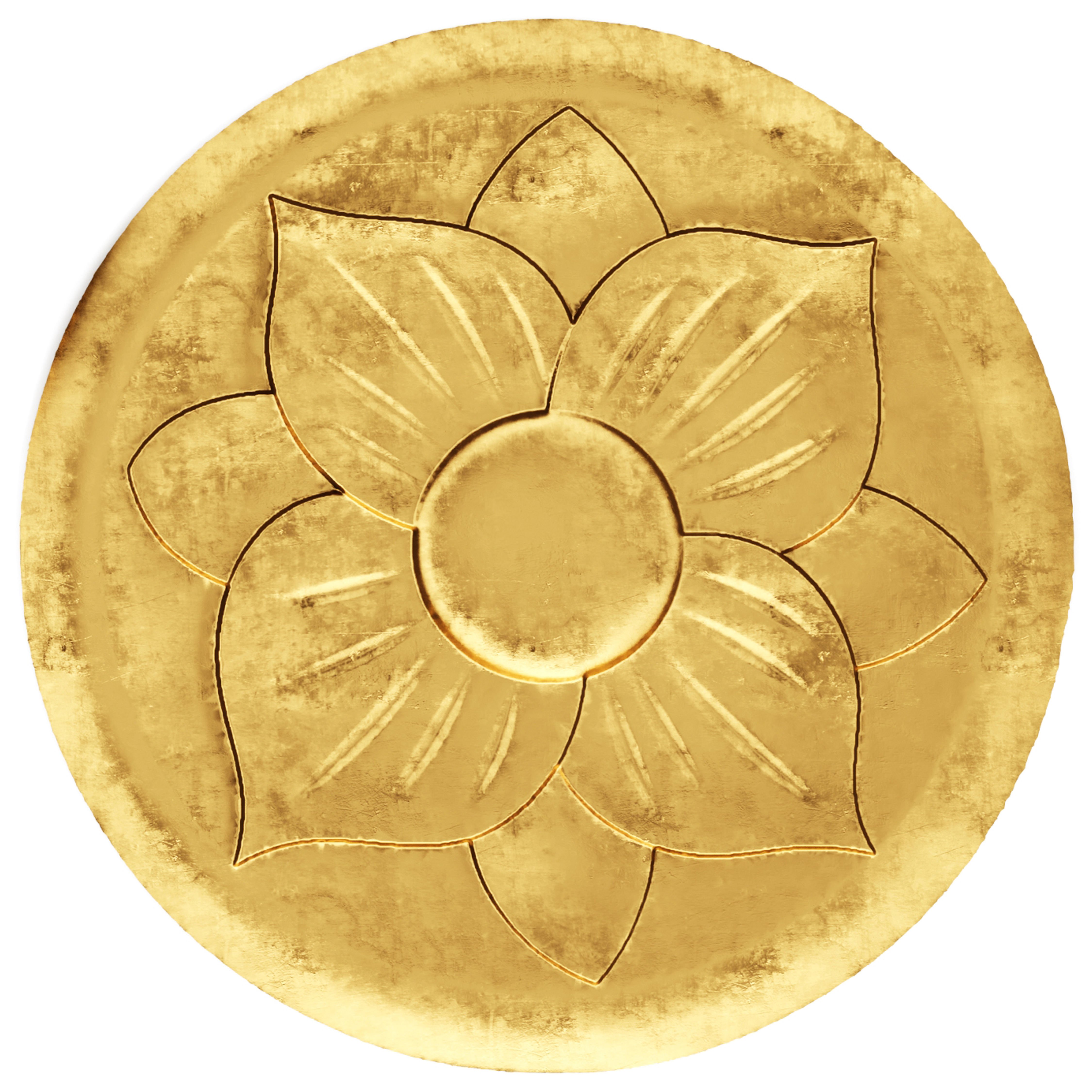 stucco collection ceiling rosette 3D model_4