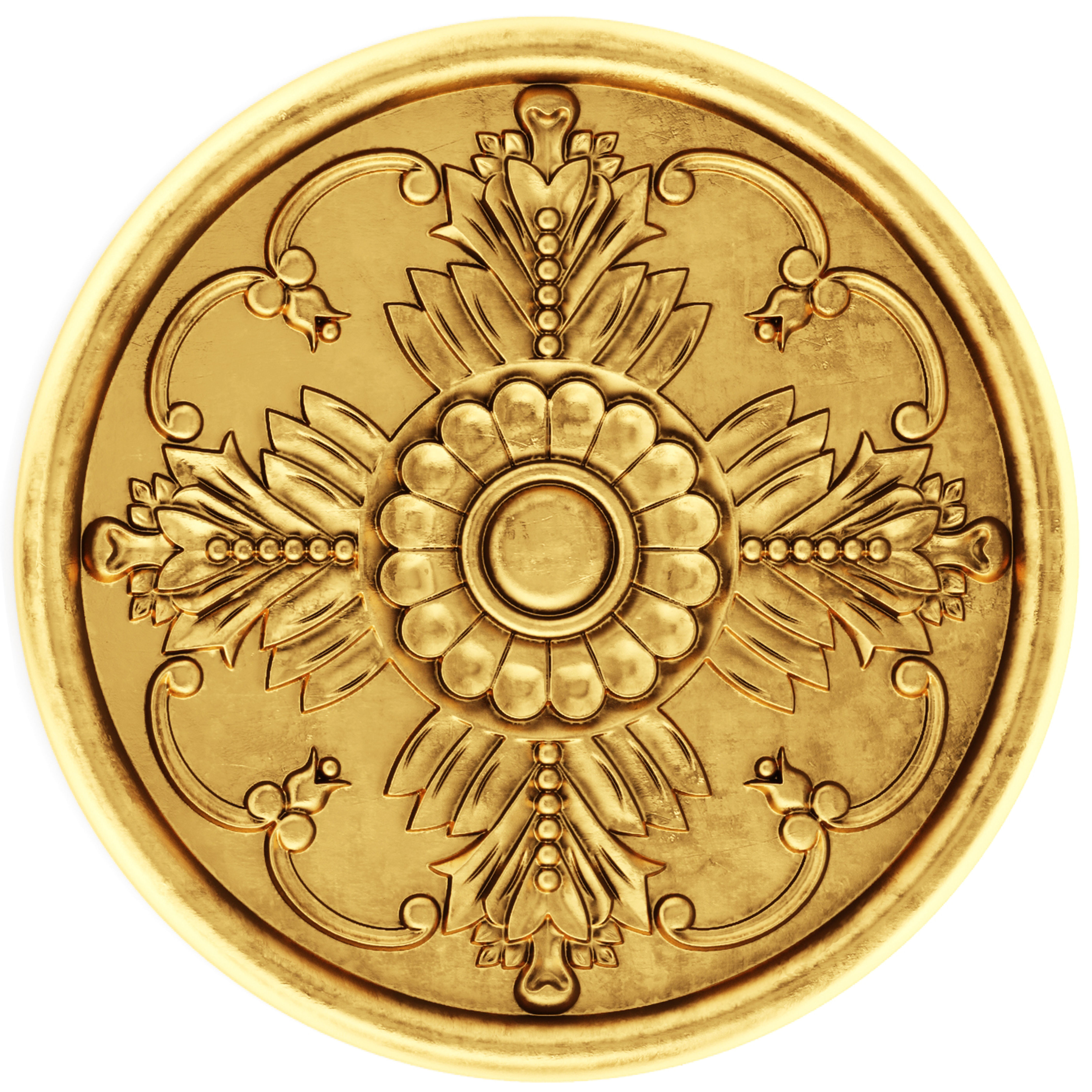 stucco collection ceiling rosette 3D model_10