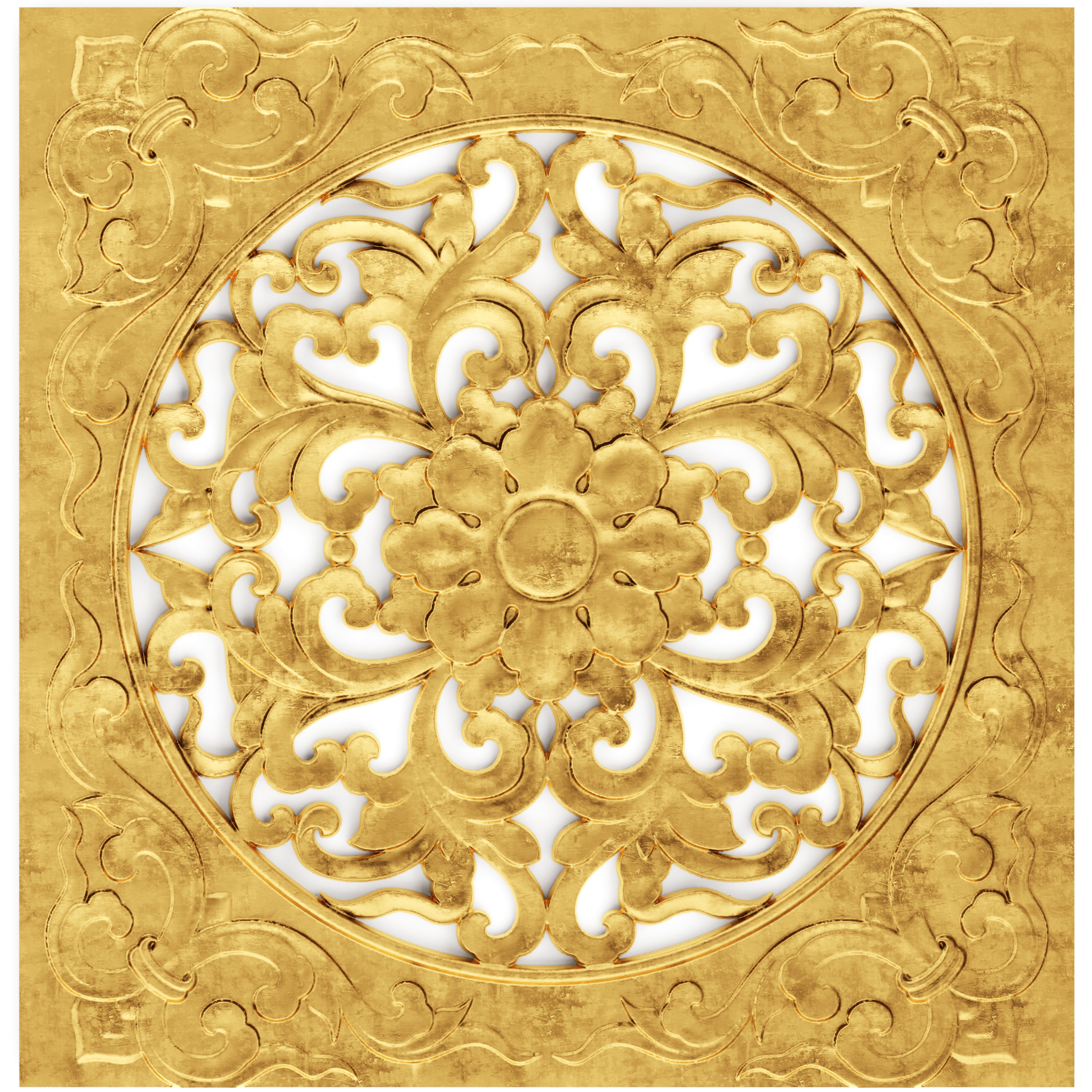 stucco collection ceiling rosette 3D model_15