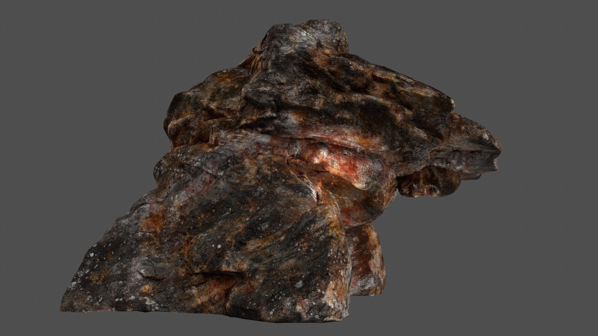 skull cave 01 Low-poly 3D model_3