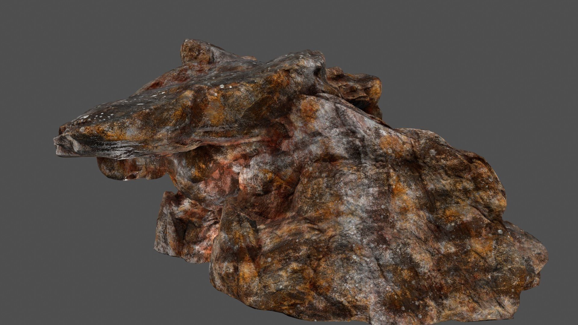 skull cave 01 Low-poly 3D model_8