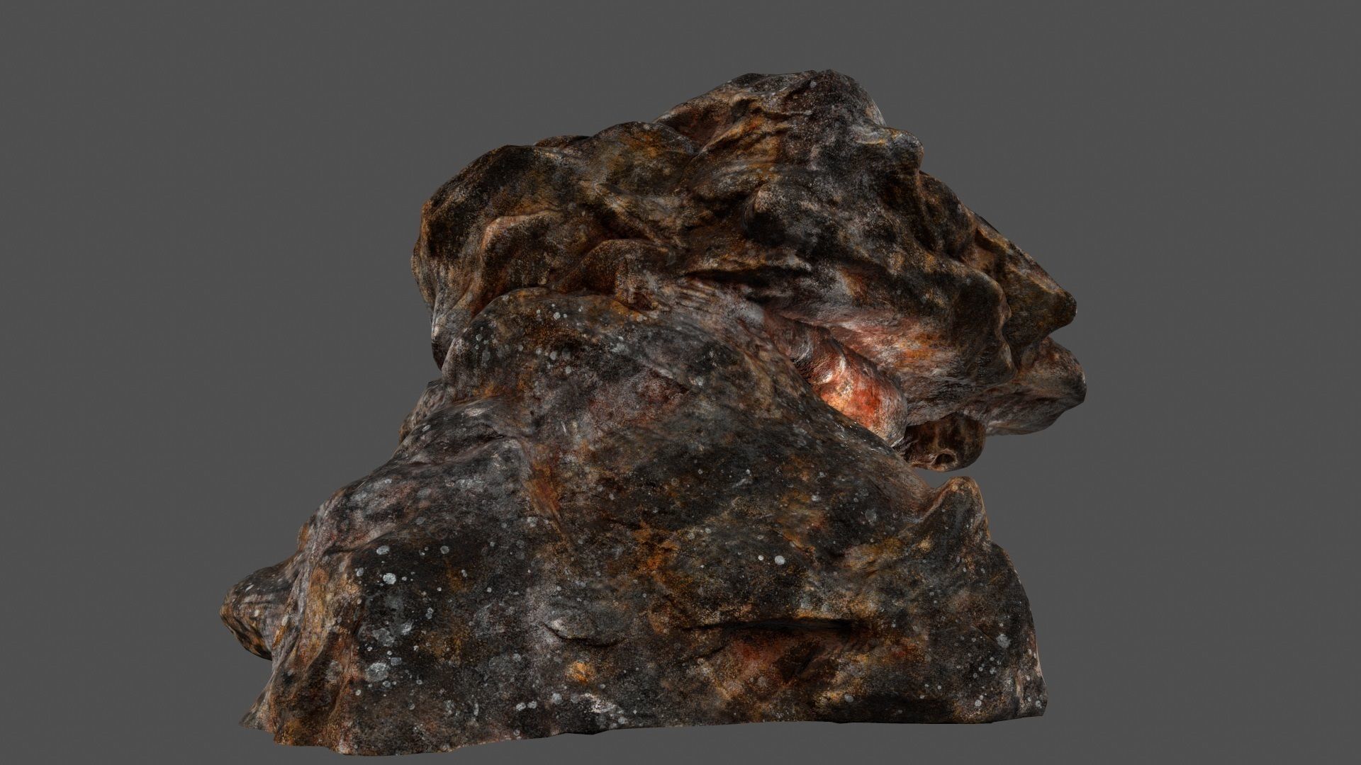 skull cave 01 Low-poly 3D model_4