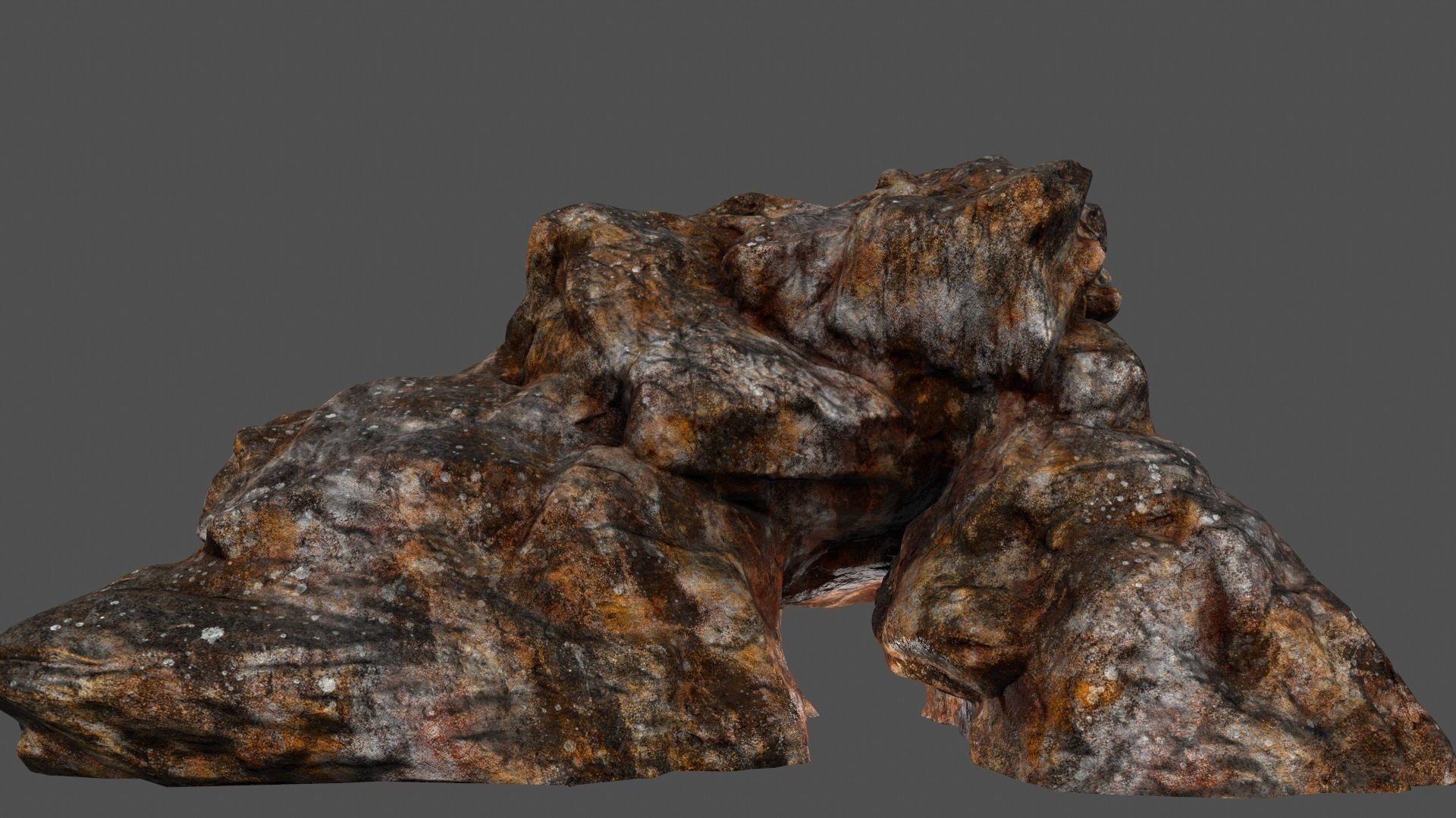 skull cave 01 Low-poly 3D model_6