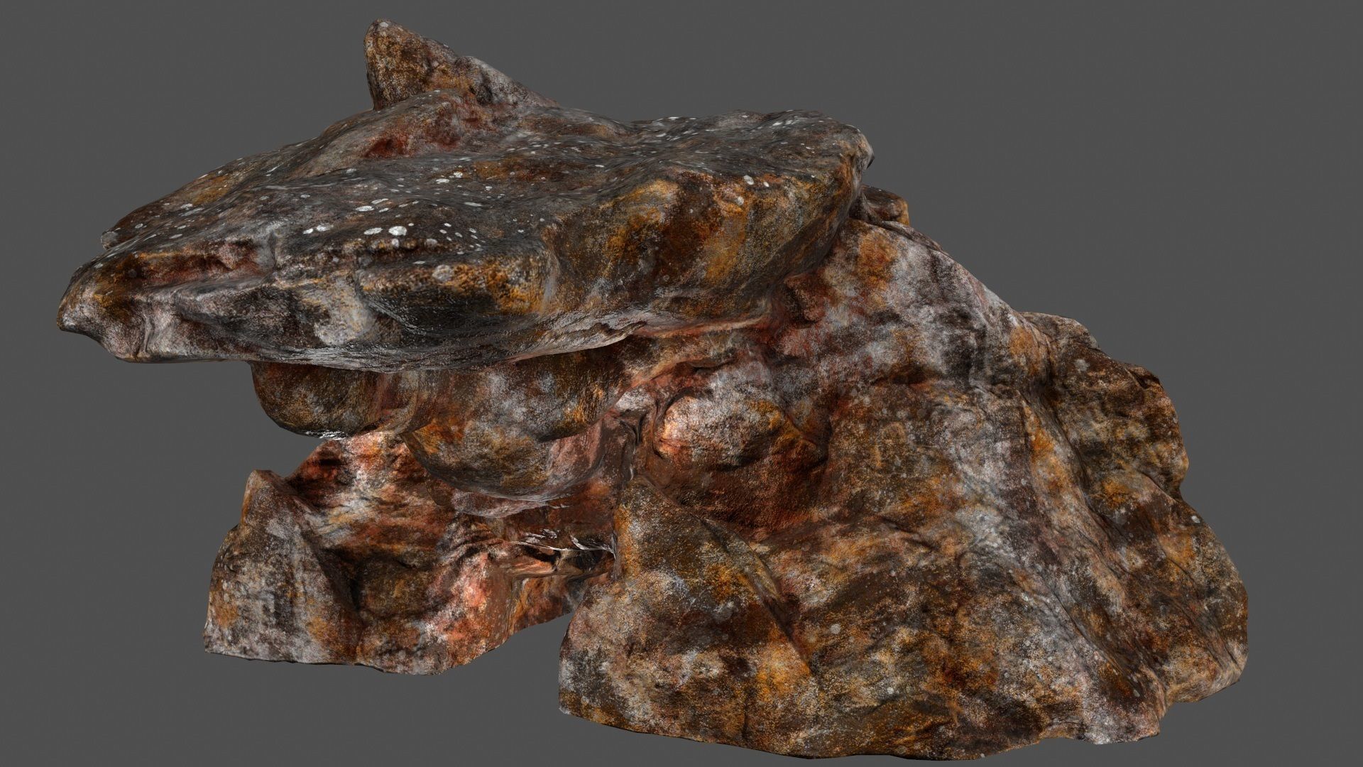 skull cave 01 Low-poly 3D model_9