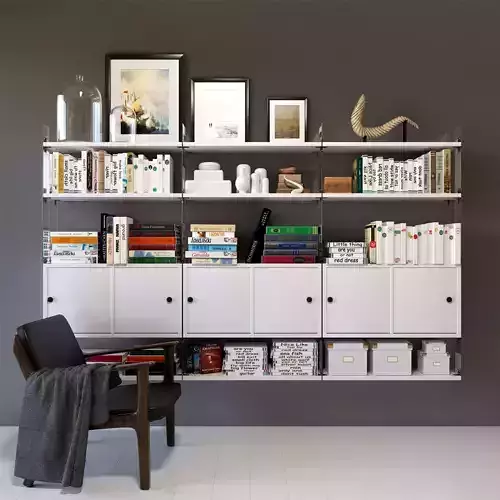 Decorative set White shelving
