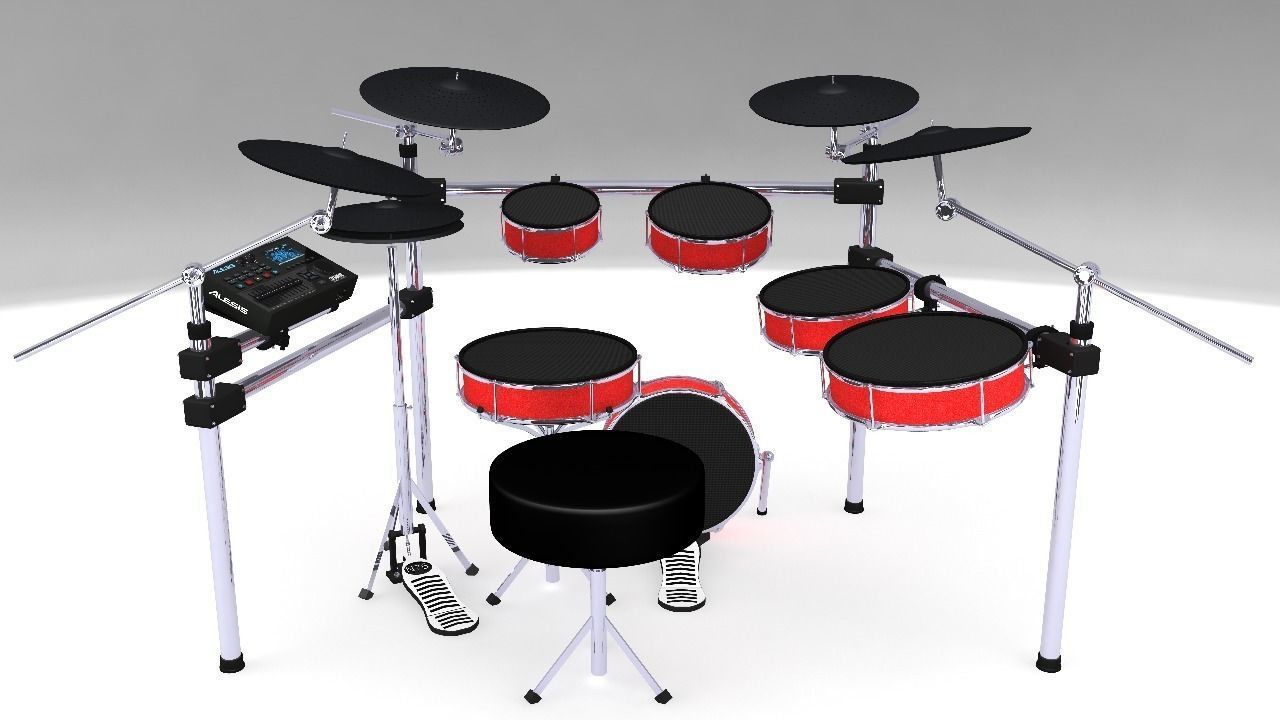 Alesis Strike Pro Drum kit 3D model_0