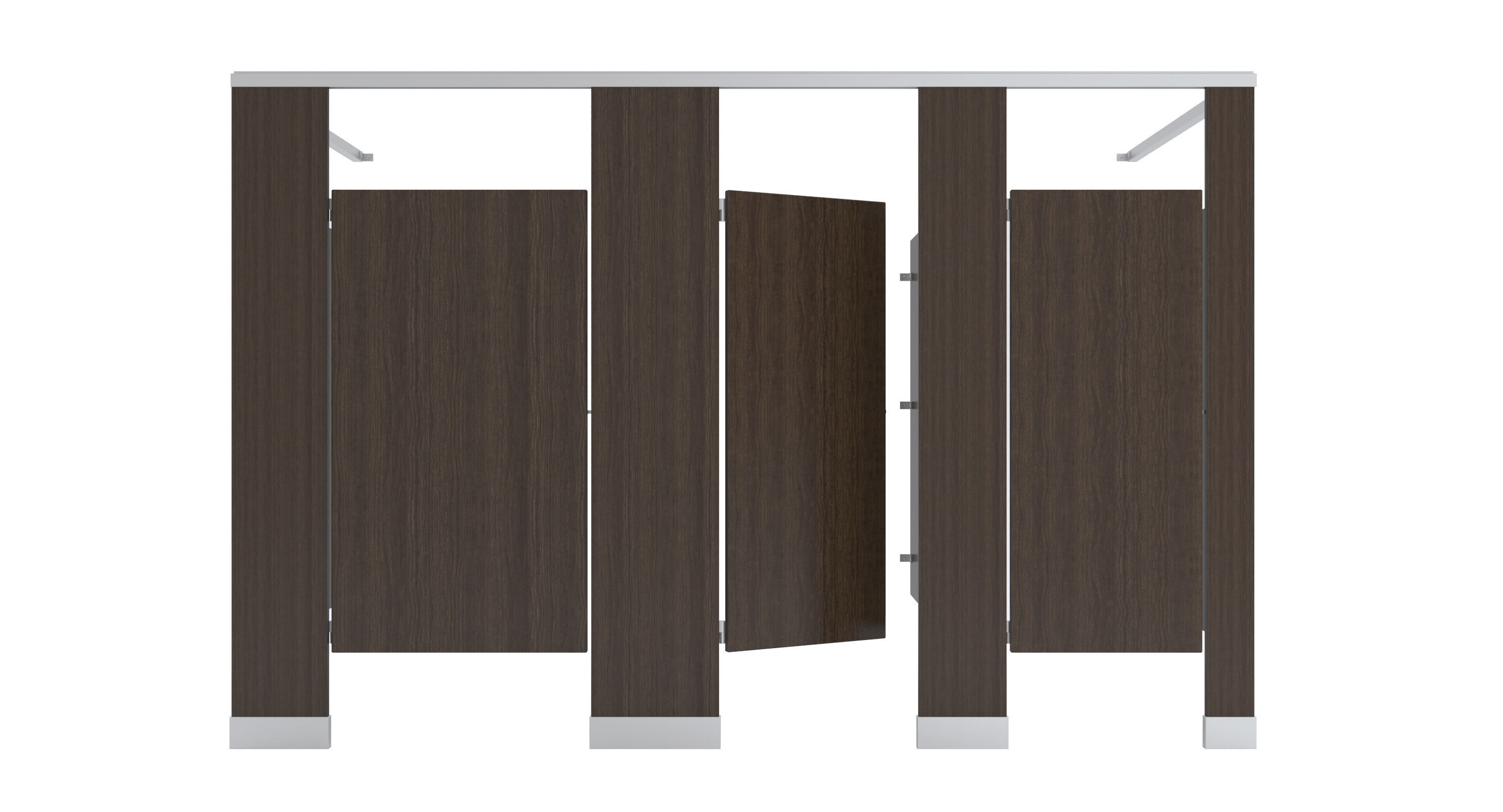 Toilet Stall-001 Wood 3D model_2