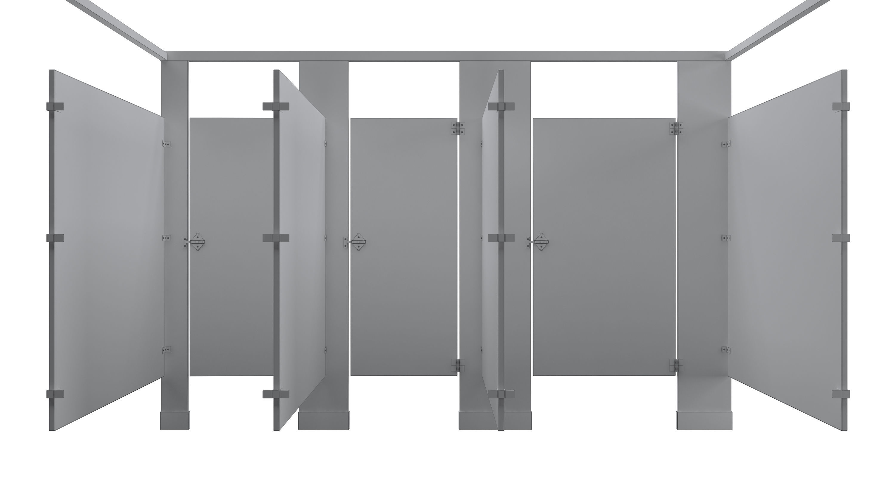 Toilet Stall-001 Wood 3D model_7