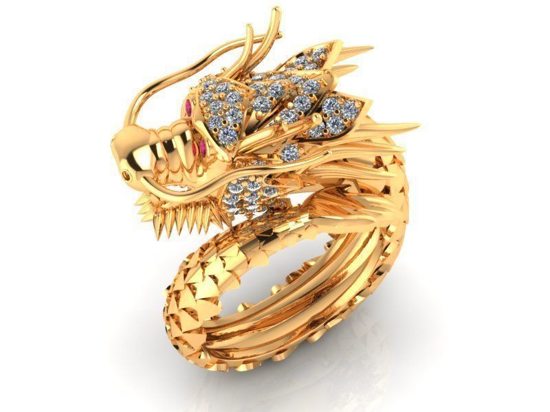 Dragon Ring 3D print model_1