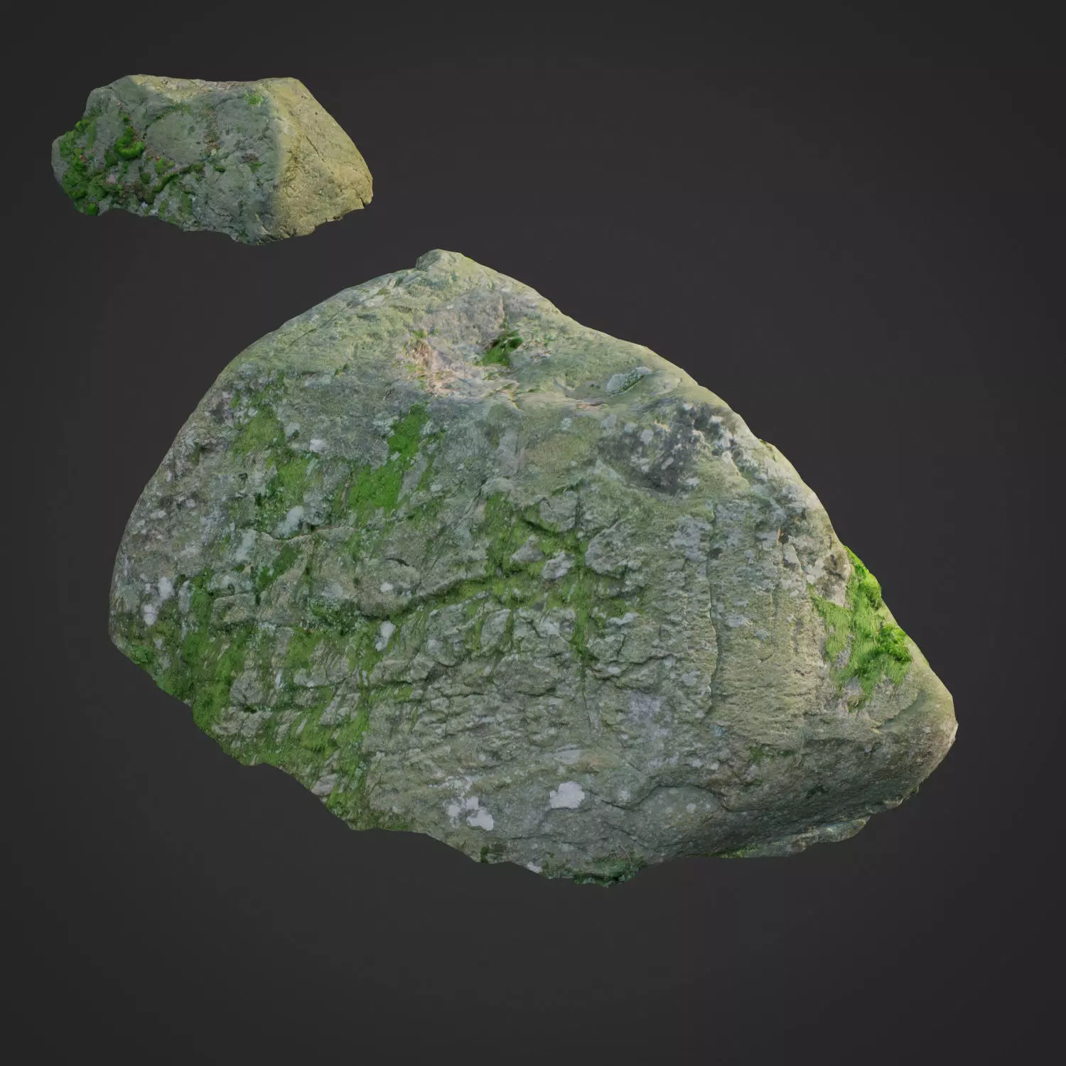 3d scanned nature stone 014 Low-poly 3D model_0