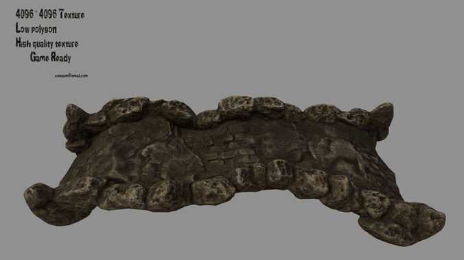 old bridge 07 Low-poly 3D model