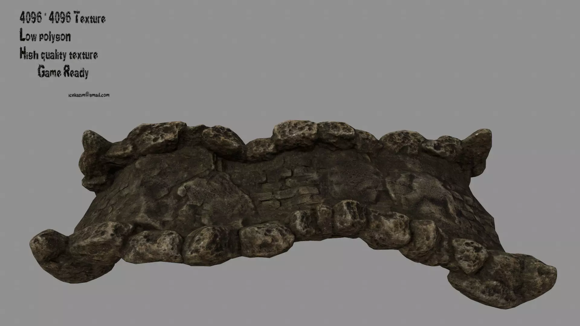 old bridge 07 Low-poly 3D model_0