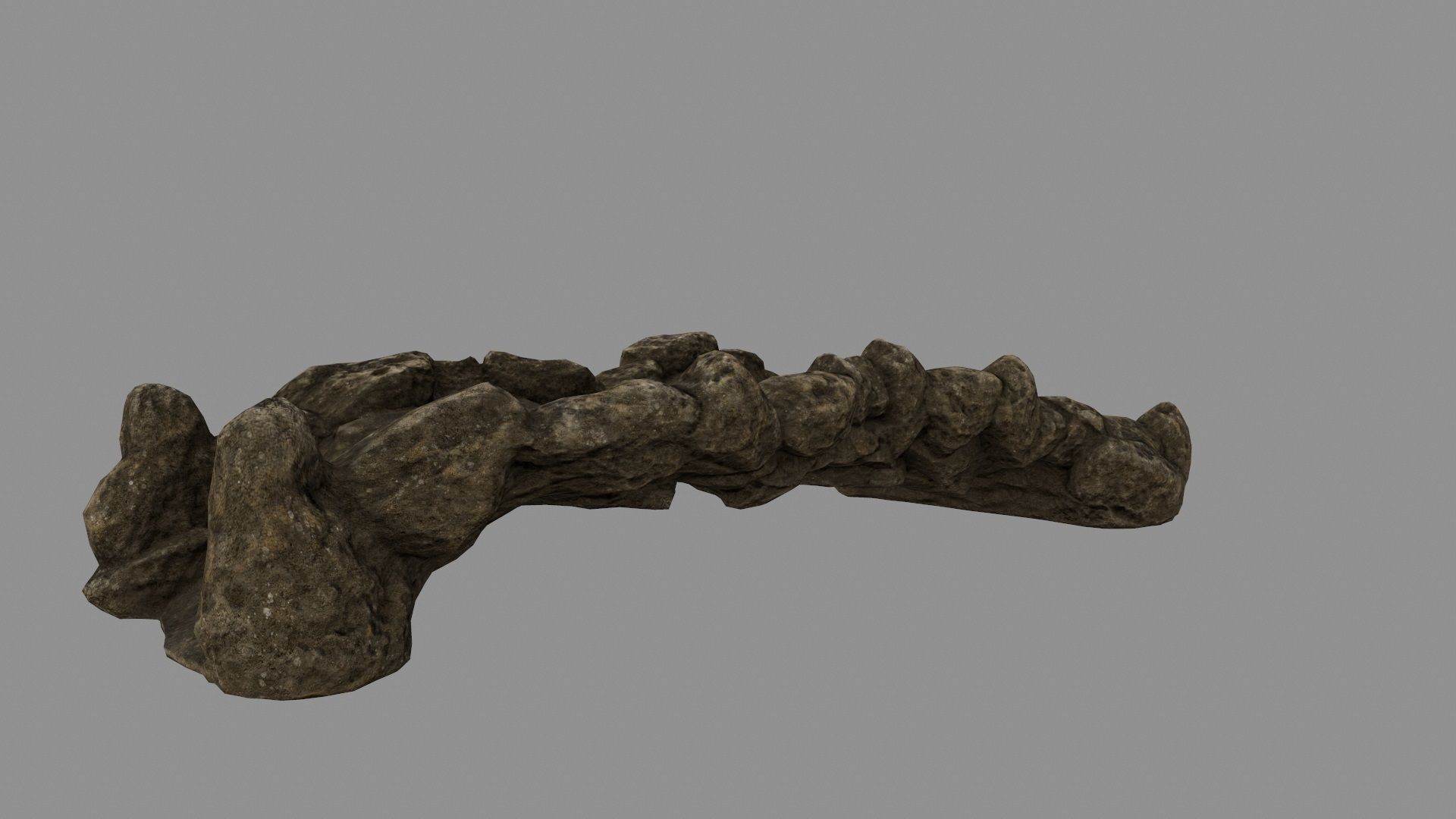 old bridge 07 Low-poly 3D model_9