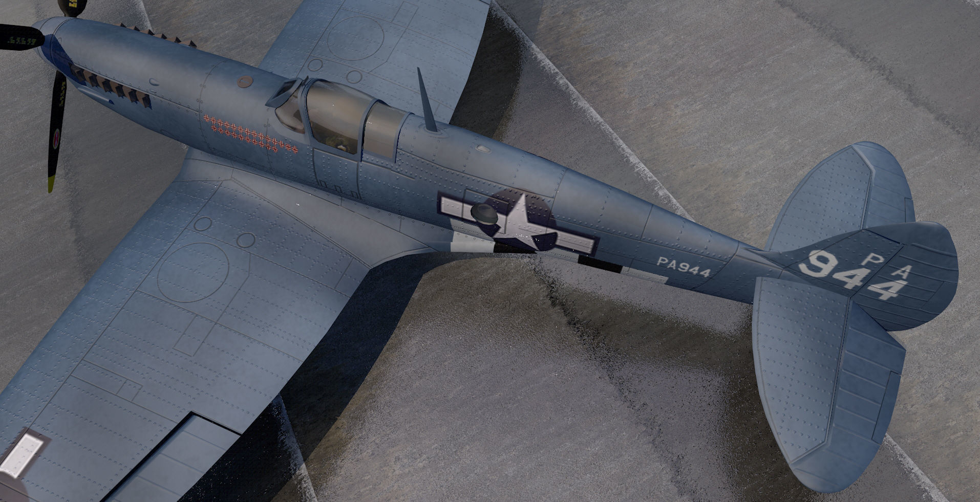 Supermarine Spitfire PRU Mk-11 - USAF 3D model_6