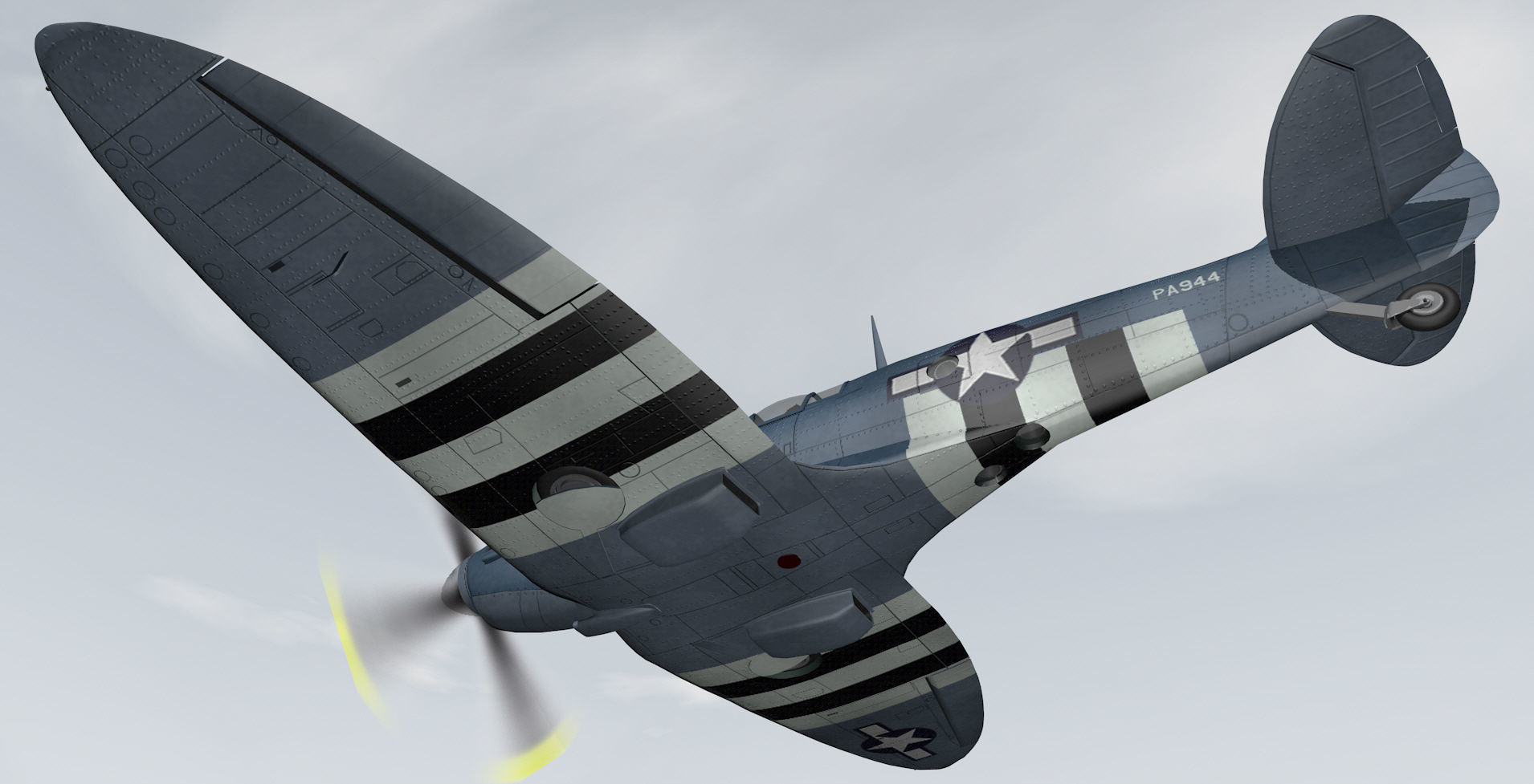 Supermarine Spitfire PRU Mk-11 - USAF 3D model_9