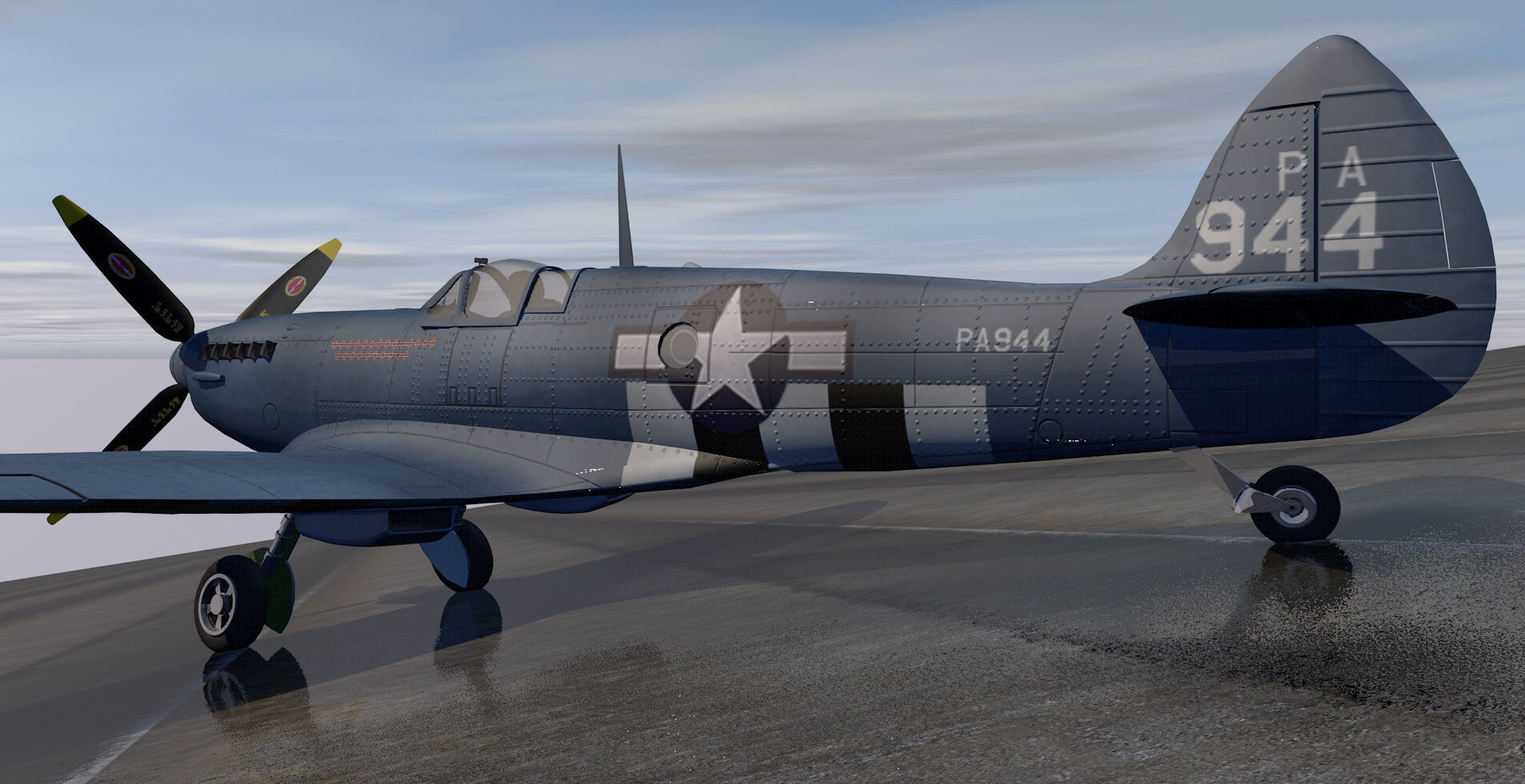 Supermarine Spitfire PRU Mk-11 - USAF 3D model_3