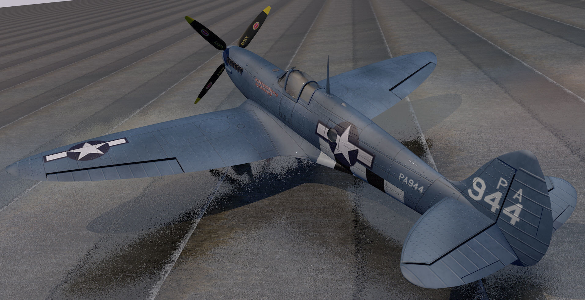 Supermarine Spitfire PRU Mk-11 - USAF 3D model_1