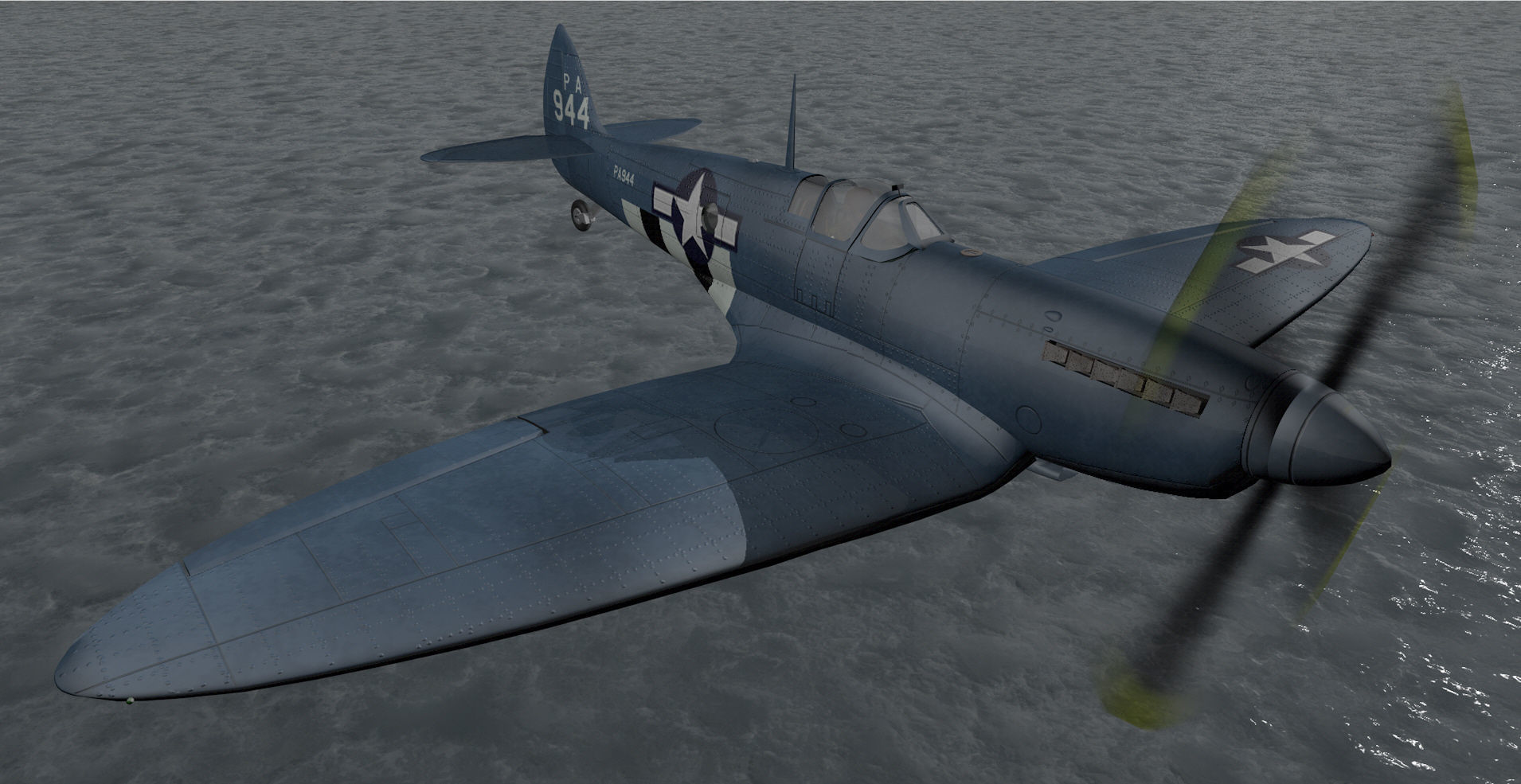 Supermarine Spitfire PRU Mk-11 - USAF 3D model_8