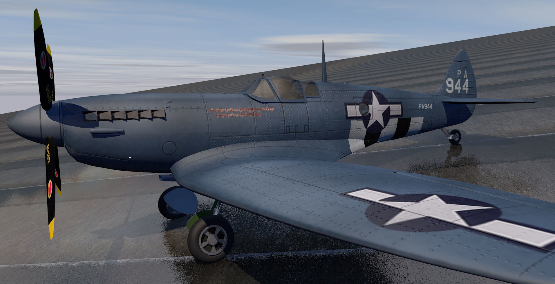 Supermarine Spitfire PRU Mk-11 - USAF 3D model_2