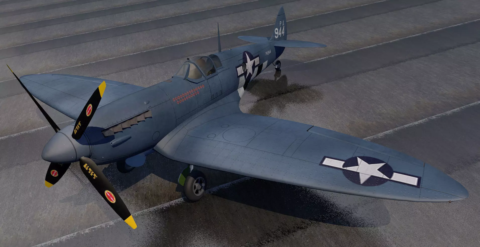 Supermarine Spitfire PRU Mk-11 - USAF 3D model_0