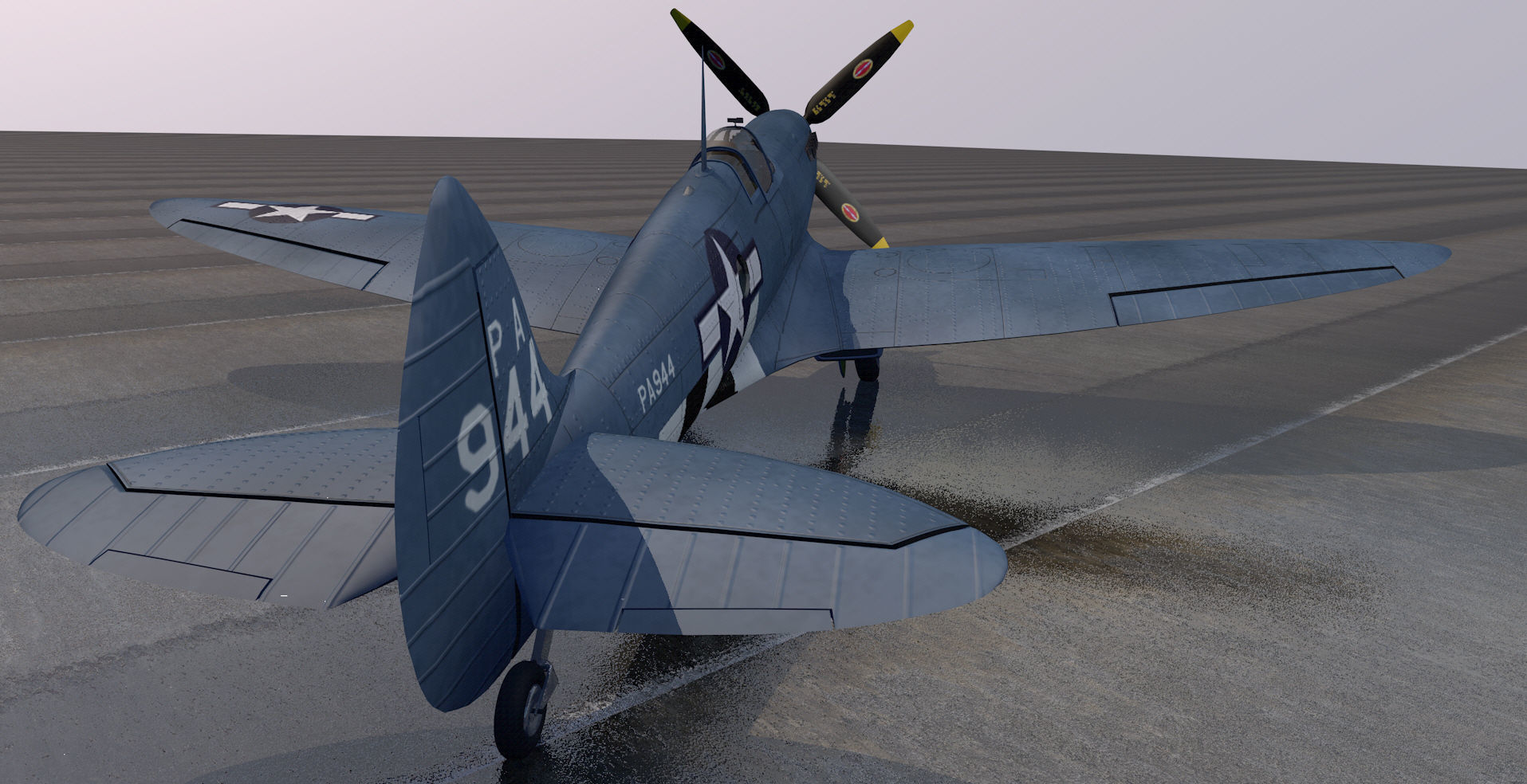 Supermarine Spitfire PRU Mk-11 - USAF 3D model_4