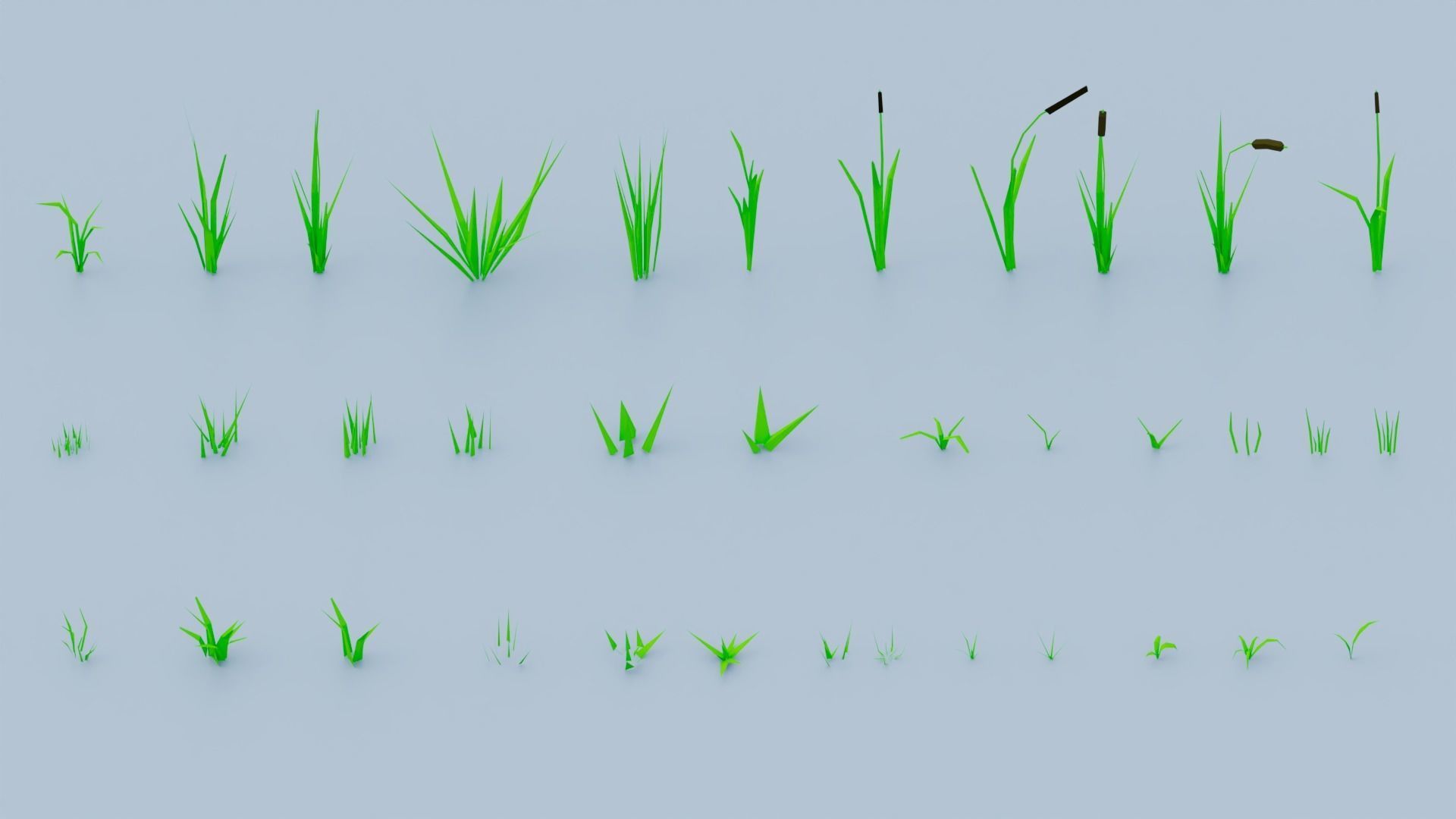 Low Poly Vegetation Foliage Tree Pack Low-poly 3D model_10